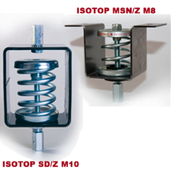 Пружинные виброизоляторы, работающие на растяжение ISOTOP MSN/Z, SD/Z